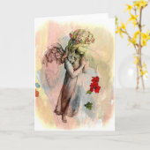 Carte de voeux Angel Prieur Aquarelle (Fleur jaune)