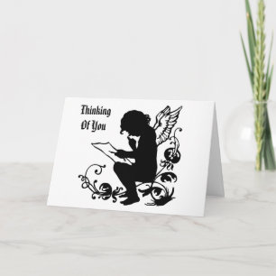Carte de voeux Angel Silhouette
