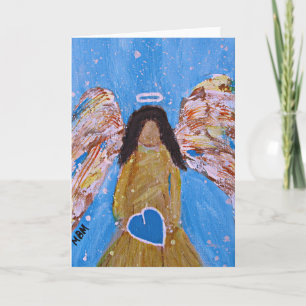 Carte de voeux Angel vide à l'intérieur