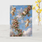 Carte de vœux angélique Celestial Notes (Fleur jaune)