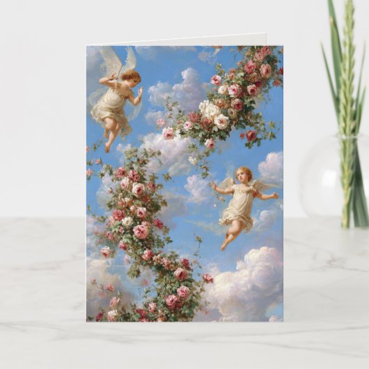 Carte de vœux angélique Notes célestes (Devant)
