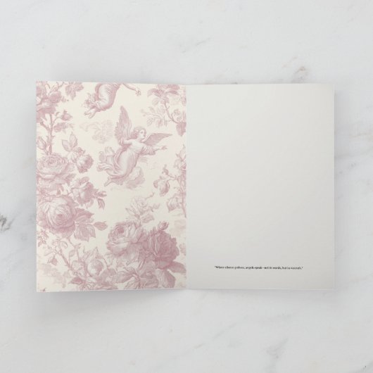 Carte de vœux angélique Notes célestes (Intérieur)