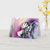 Carte de voeux Angels (Fleur jaune)