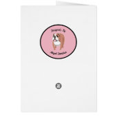 Carte de voeux anglaise Bulldog Pink Merci (Dos)