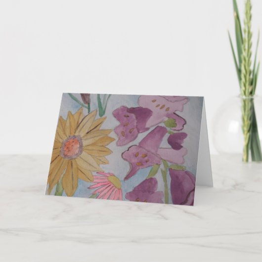 Carte de voeux anglaise Cottage Garden (Devant)