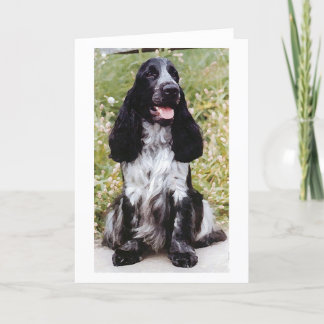 Carte de voeux anglaise de blanc de chien de