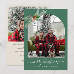 Carte de vœux animée de Noël avec verdure