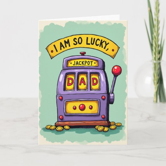 Carte de vœux animée Jackpot pour papa (Devant)