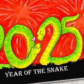 Carte de voeux année du serpent 2025