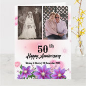 Carte de voeux Anniversaire (Fleur jaune)