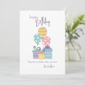 Carte de voeux Anniversaire (Debout devant)