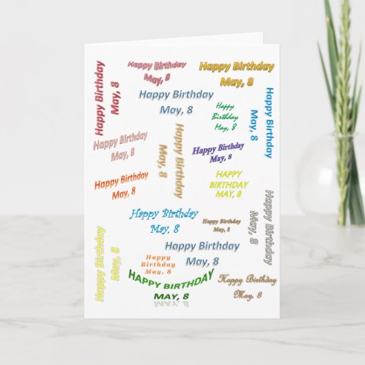 Carte de vœux Anniversaire 8 mai (Devant)