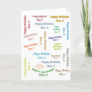 Carte de vœux Anniversaire 9 Novembre