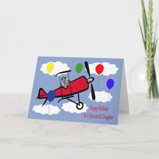Carte de voeux Anniversaire À Fille (Devant)