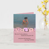 Carte De Voeux Anniversaire À La Plage (Fleur jaune)