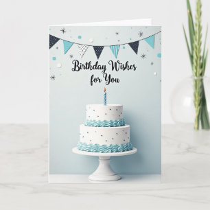 Carte de Vœux Anniversaire Aqua