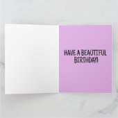 CARTE DE VOEUX ANNIVERSAIRE ART ROSE VIOLET (Intérieur)