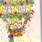 Carte de vœux anniversaire Balloon par N. Janes