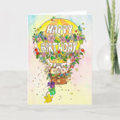 Carte de vœux anniversaire Balloon par N. Janes (Devant)