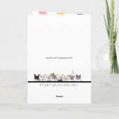 Carte de voeux Anniversaire Chat En Chaussettes (Dos)