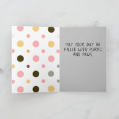 Carte de voeux Anniversaire Chat En Chaussettes (Intérieur)