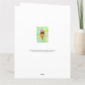 Carte de voeux Anniversaire Crème Ice Cône Trois S (Dos)
