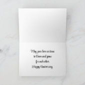 Carte de voeux Anniversaire de deux chouettes (Intérieur)