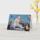 Carte de voeux Anniversaire de l'eau sans charte (Fleur jaune)