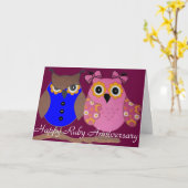 CARTE DE VOEUX ANNIVERSAIRE DE MARIAGE RUBIS (Fleur jaune)