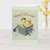 Carte de voeux Anniversaire de mariage Vintage (Fleur jaune)