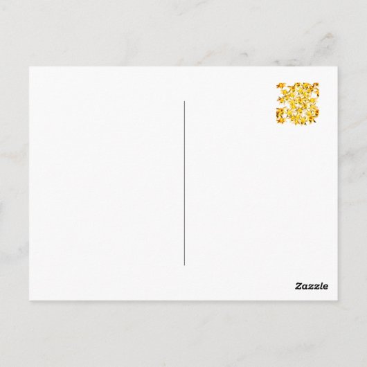 Carte de voeux Anniversaire des jonquilles jaunes (Dos)