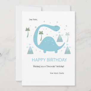 Carte de voeux Anniversaire Dinosaur