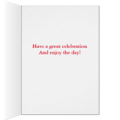 Carte de voeux Anniversaire Joyeux Anniversaire À  (Intérieur (Droit))