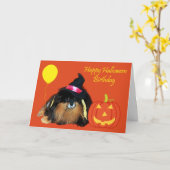 Carte de voeux Anniversaire Le Halloween (Fleur jaune)