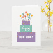 Carte de Vœux Anniversaire Pastel (Fleur jaune)