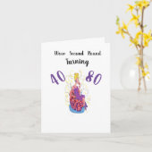 Carte de voeux Anniversaire : Quatre-quarantième (Fleur jaune)