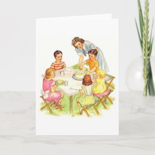 Carte de voeux Anniversaire Retro (Devant)