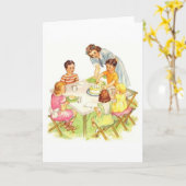 Carte de voeux Anniversaire Retro (Fleur jaune)