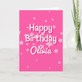 Carte de voeux Anniversaire Retro Pretty Rose Star (Devant)