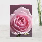 Carte de voeux Anniversaire Rose (Devant)