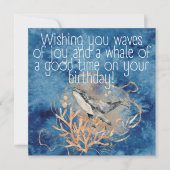 Carte de voeux Anniversaire Souhaitez-vous des vag (Devant)