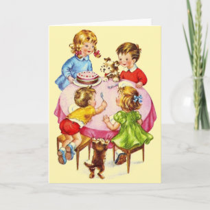 Carte de voeux anniversaire vintage
