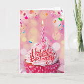 Carte de voeux Anniversaire Wives Cup Cake Pink (Devant)