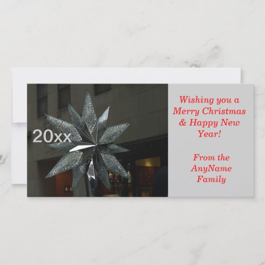 Carte de vœux annuelle Crystal Star pour les fêtes (Devant)