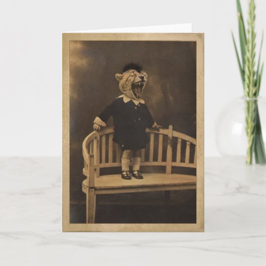 Carte de voeux Anthropomorpho Cheetah Boy Blank (Devant)
