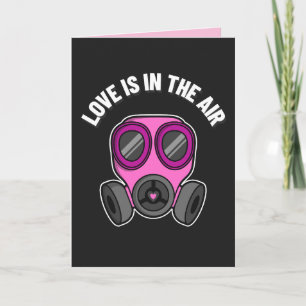 CARTE DE VOEUX ANTI-SAINT-VALENTIN MASQUE À GAZ DR