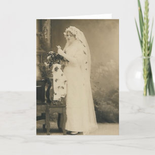 Carte de voeux Antique mariée