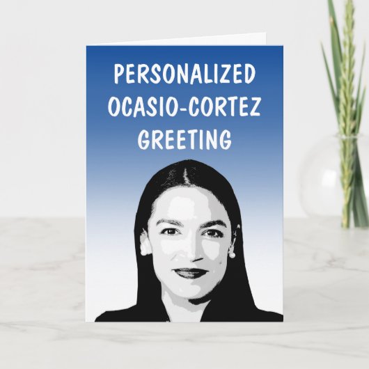 Carte de voeux AOC / Ocasio-Cortez personnalisée (Devant)