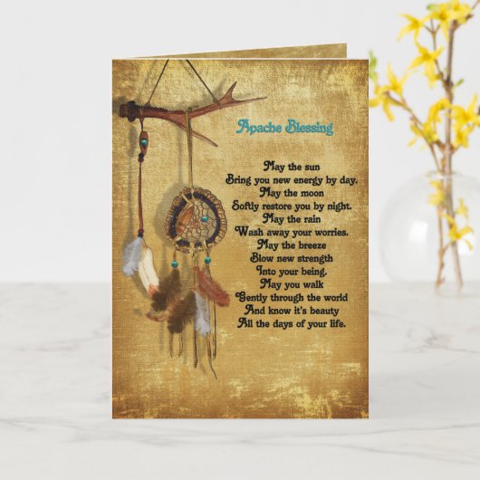 Carte de voeux Apache Blessing (Fleur jaune)