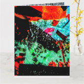 Carte de voeux apaisante, Fleur sèche abstraite (Fleur jaune)